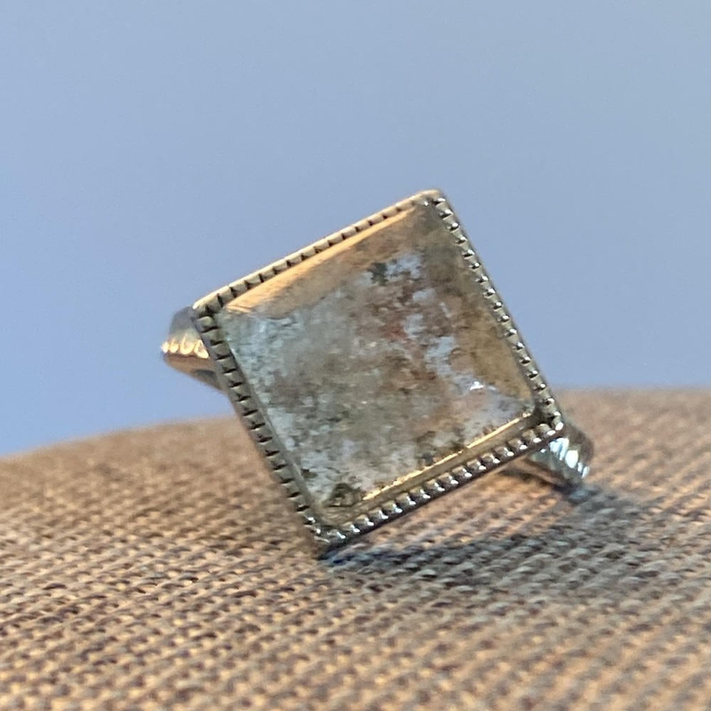 Adjustable Faceted Quartz Ring